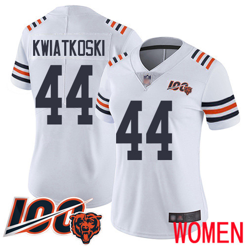 Chicago Bears Limited White Women Nick Kwiatkoski Jersey NFL Football #44 100th Season->women nfl jersey->Women Jersey